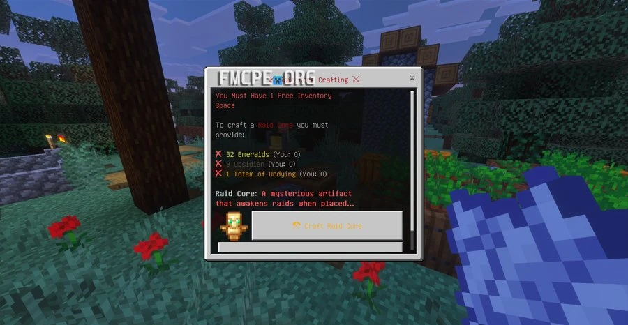 Raid Core crafting