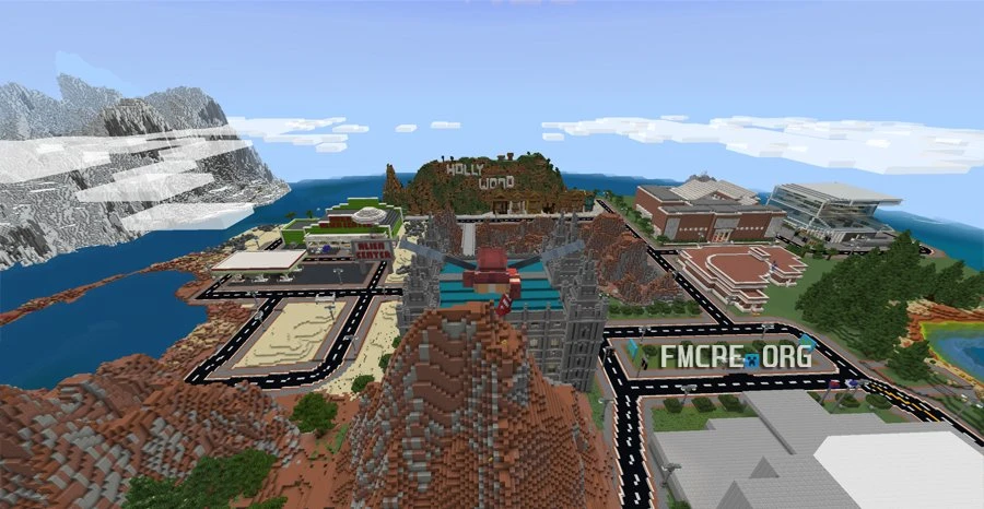 Small copy of the US recreated in Bedrock