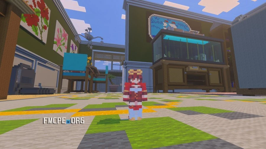 Size of the player in comparison to other objects in the room