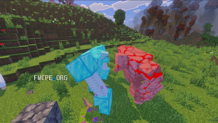 Golems engaging in a fight