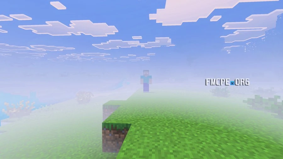 Herobrine standing in the fog
