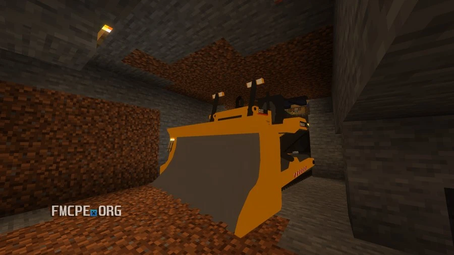 Bulldozer in caves