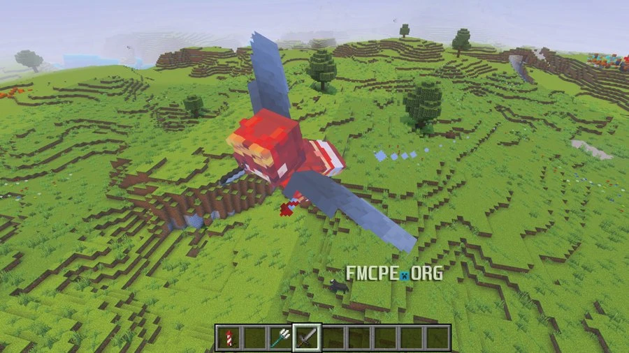Flying on Elytra using Fireworks
