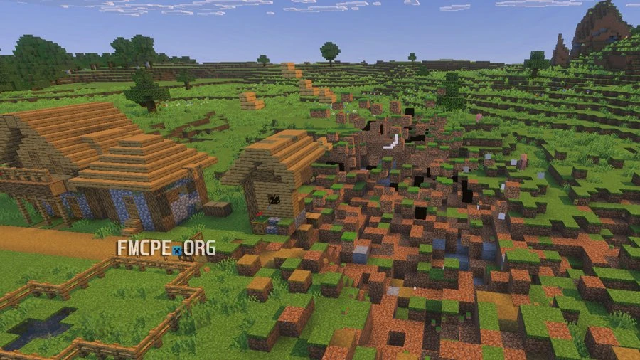 Blocks scattered around in chaotic pattern