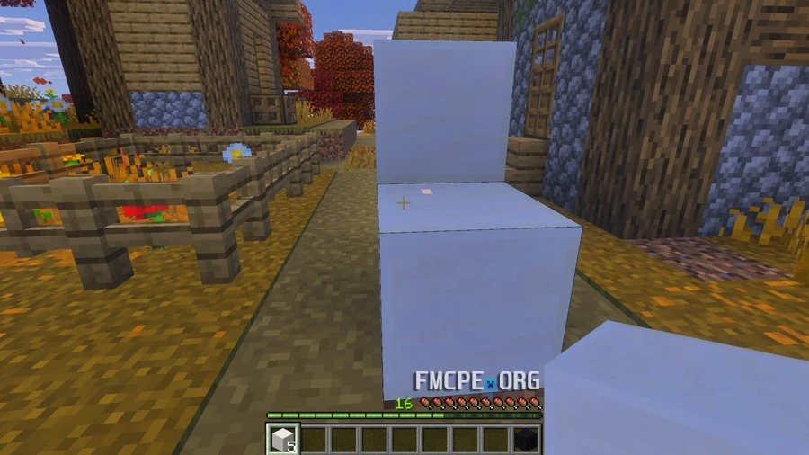 The addon refills the block from the inventory