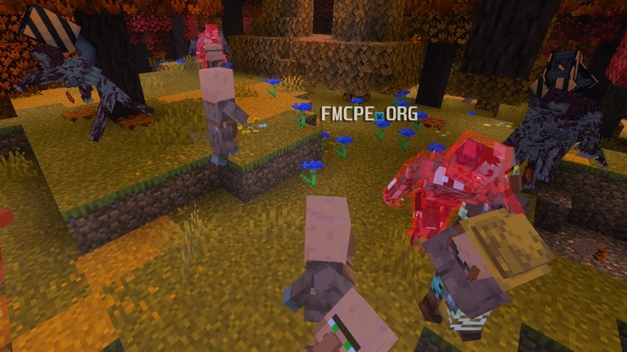 Enraged zombies attacking villagers