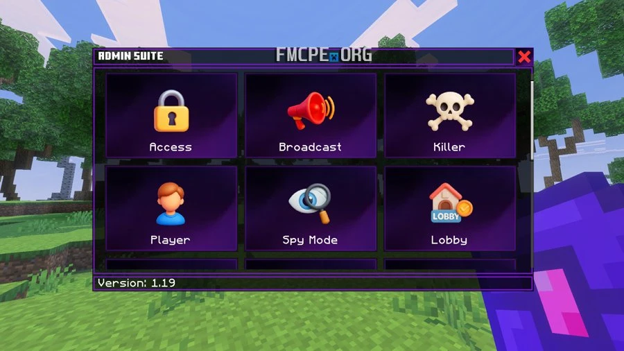 Spy mode, Broadcast, Player Access and other options