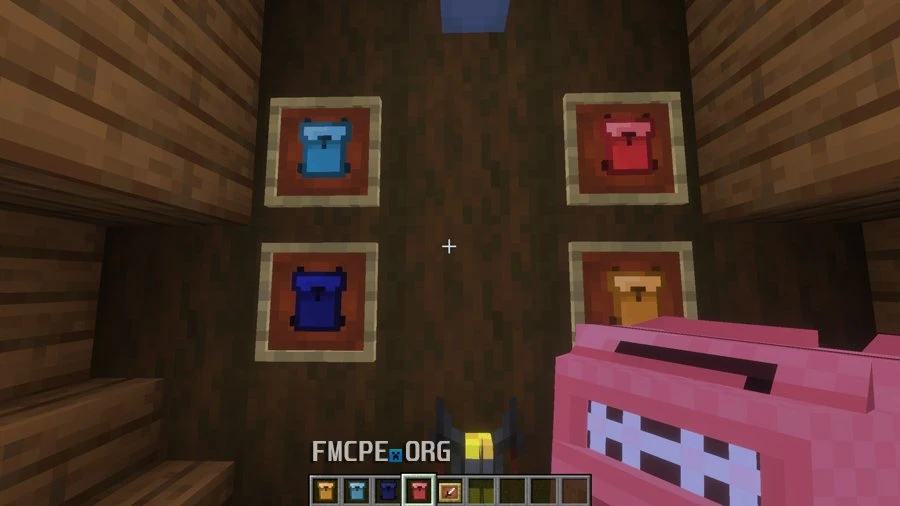 Four differently sized backpacks