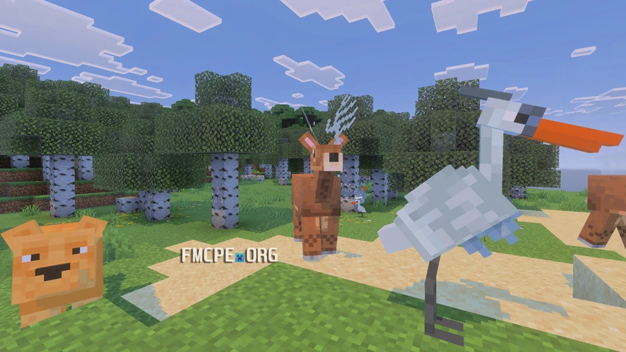 Lion, Heron and Deer