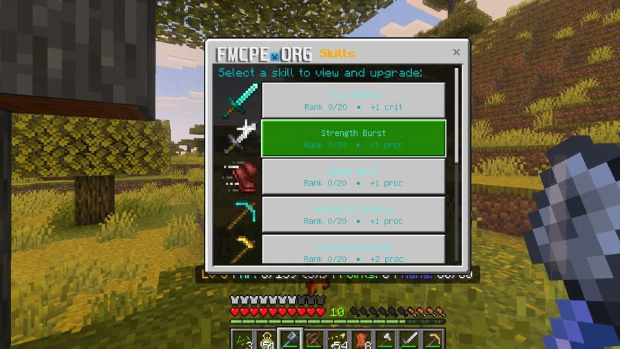 Choose which skills to progress