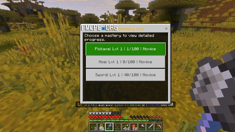 You can enhance skills to mine or chop trees