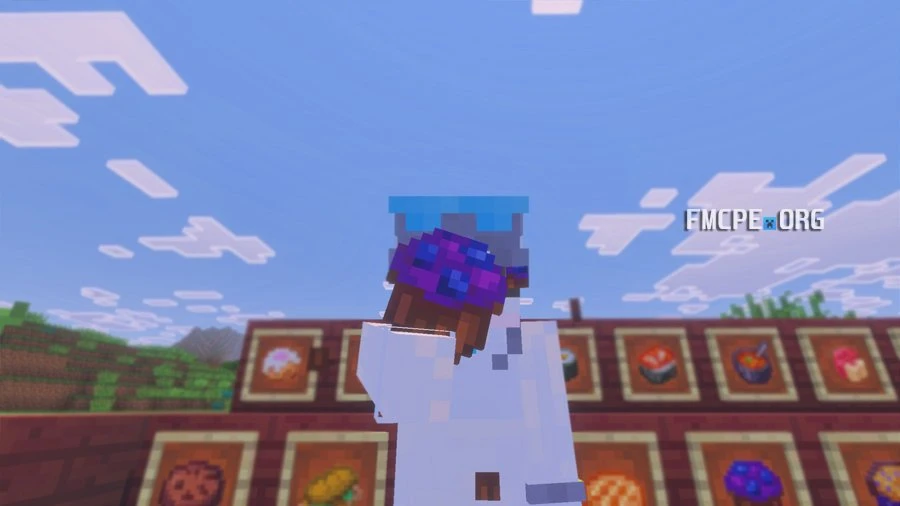 Eating a Blueberry cake