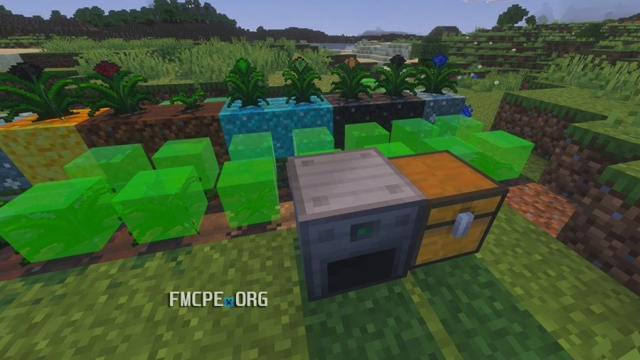 Harvester block gathers crops automatically