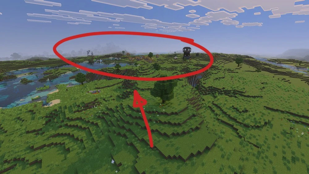 Plains Village, Destroyed Portal and Pillager Outpost