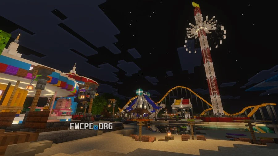 Amusement Park map for Minecraft Bedrock