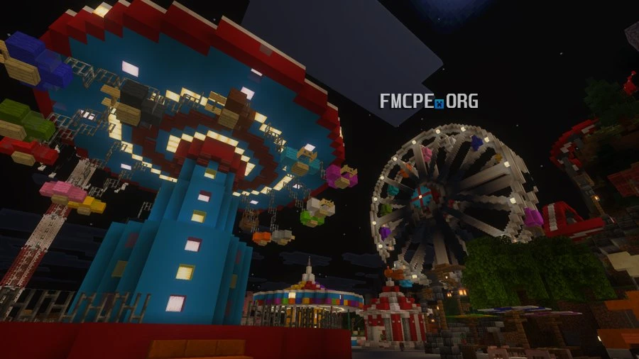 Attractions in amusement park