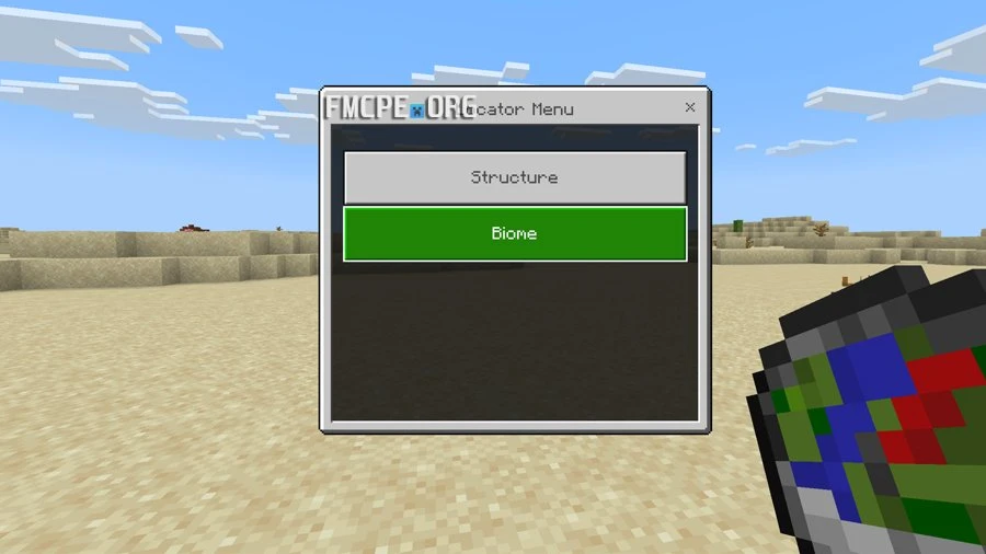 Choose what to find - Biome or Structure