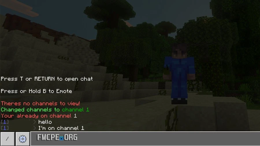 Writing into the channel