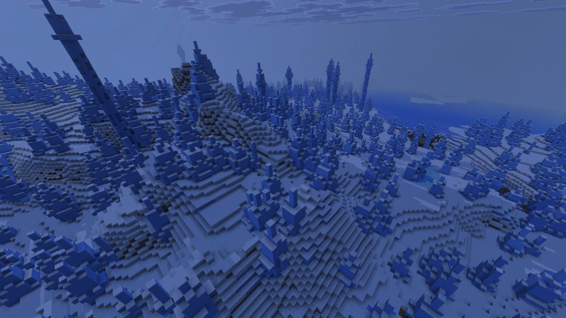 Ice Spikes biome in Minecraft Bedrock