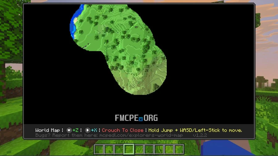 World map in Minecraft Bedrock
