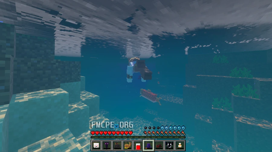 Swimming underwater with Glow Squid effect