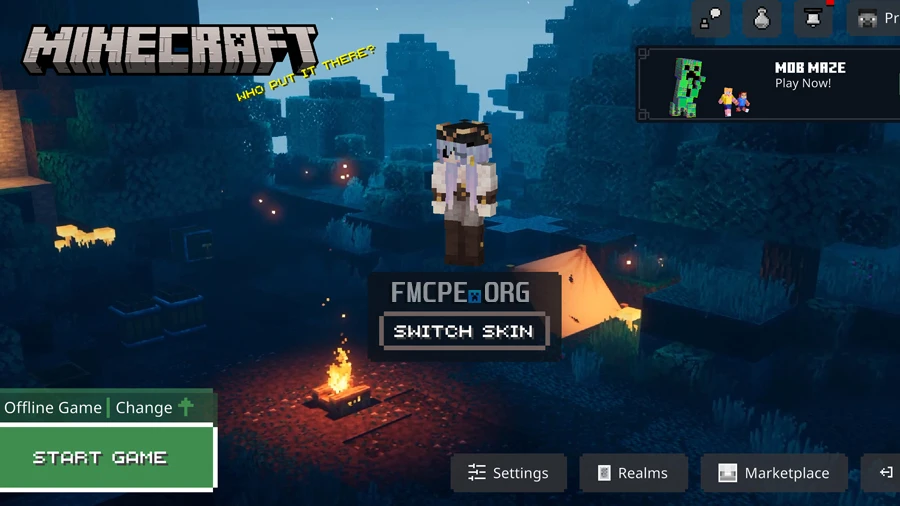 Dungeons UI in Bedrock - Main menu