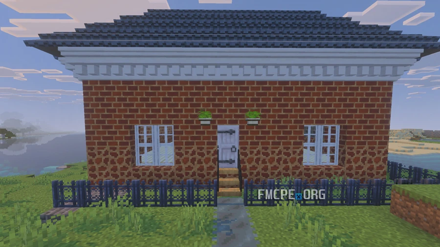 House's Facade decorated in Bedrock