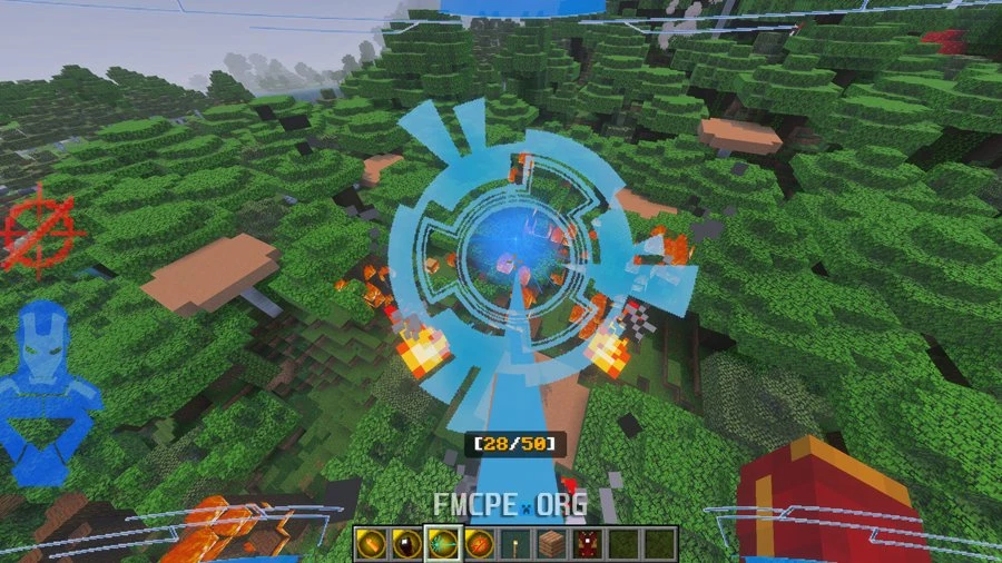 Shooting from the Arc Reactor beam