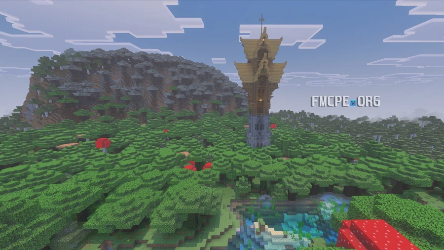 Another tower structure generated in Bedrock