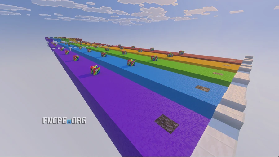 Lucky Block race map for Bedrock