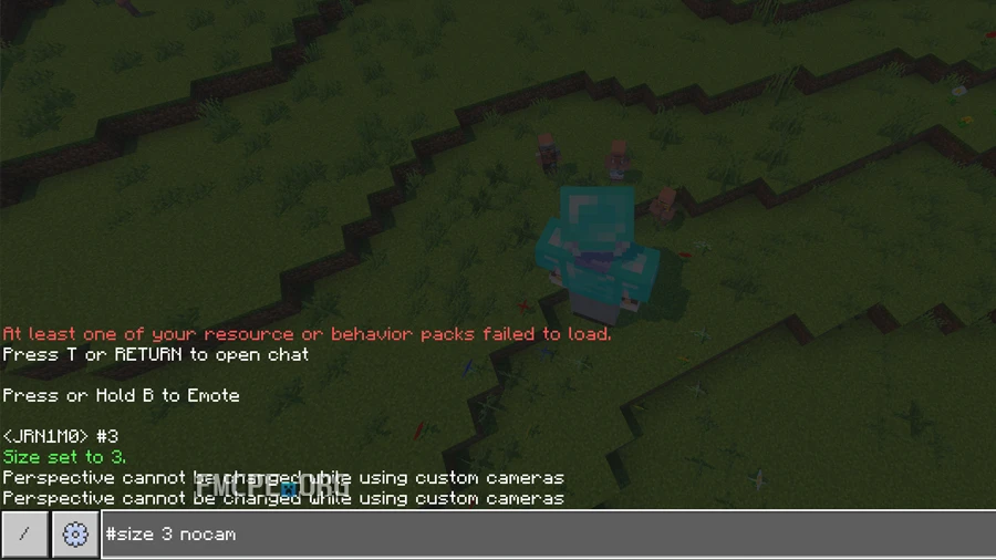 Chat command to change player's size