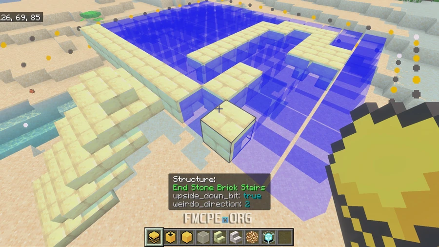 Start filling the hologram with blocks