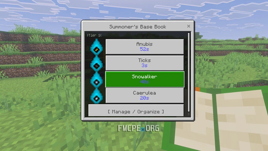 Collect summons in the book