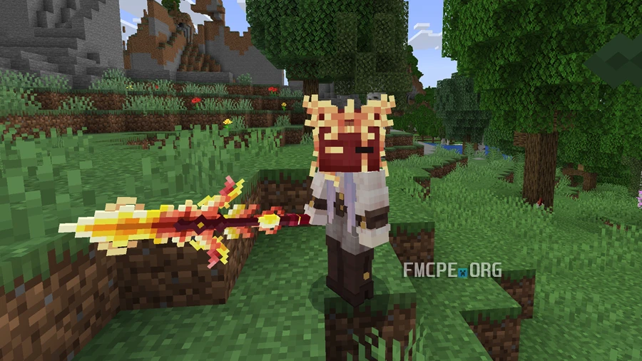 Flame spear and mask