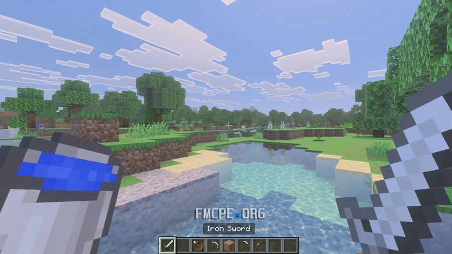 Sword plus offhand water bucket