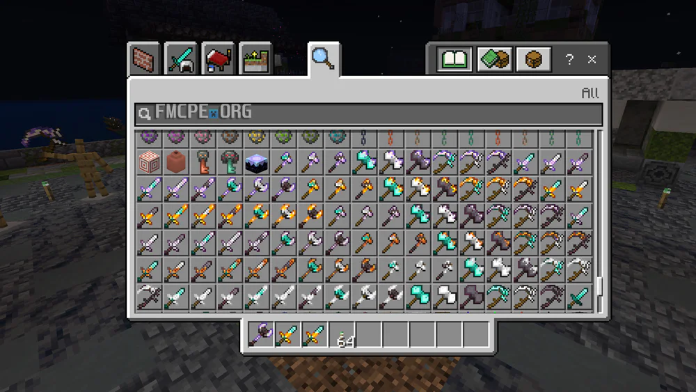 All possible weapon combinations