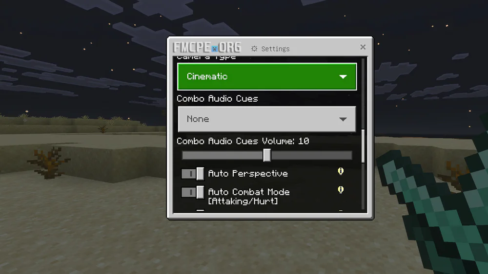 Crouch + RMB holding Immersive combat item