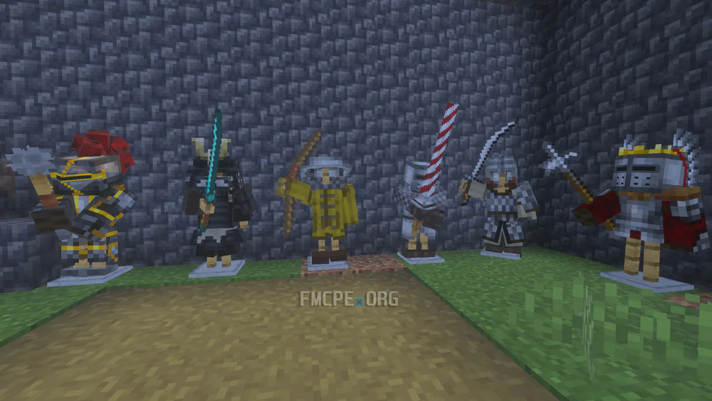 Medieval armor sets of Samurai, Templar, Archer, etc