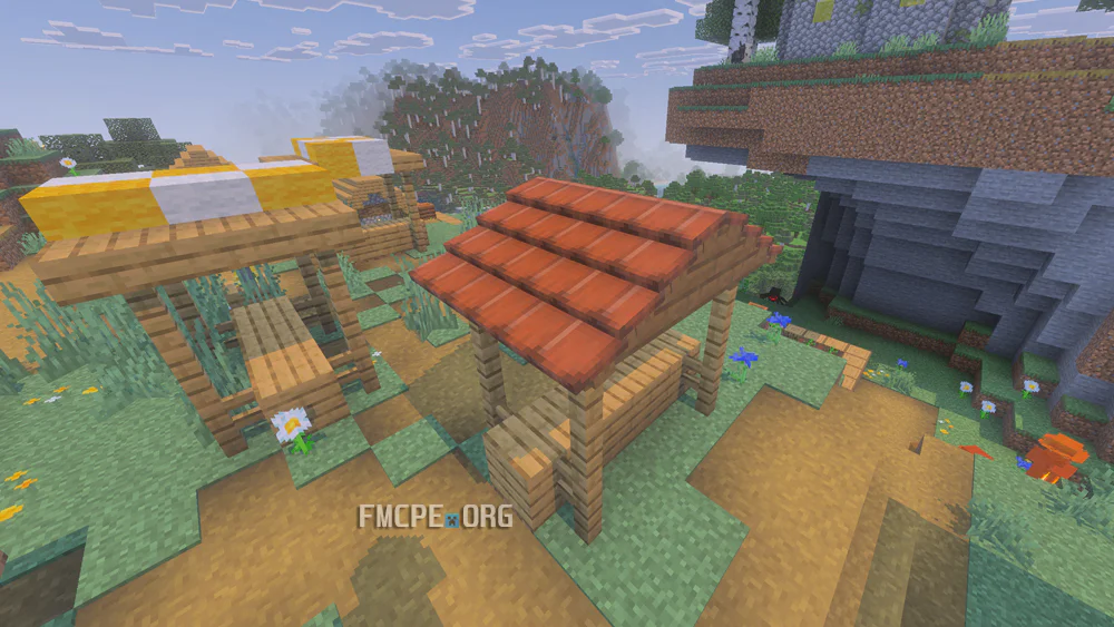 Low angle red roof tiles