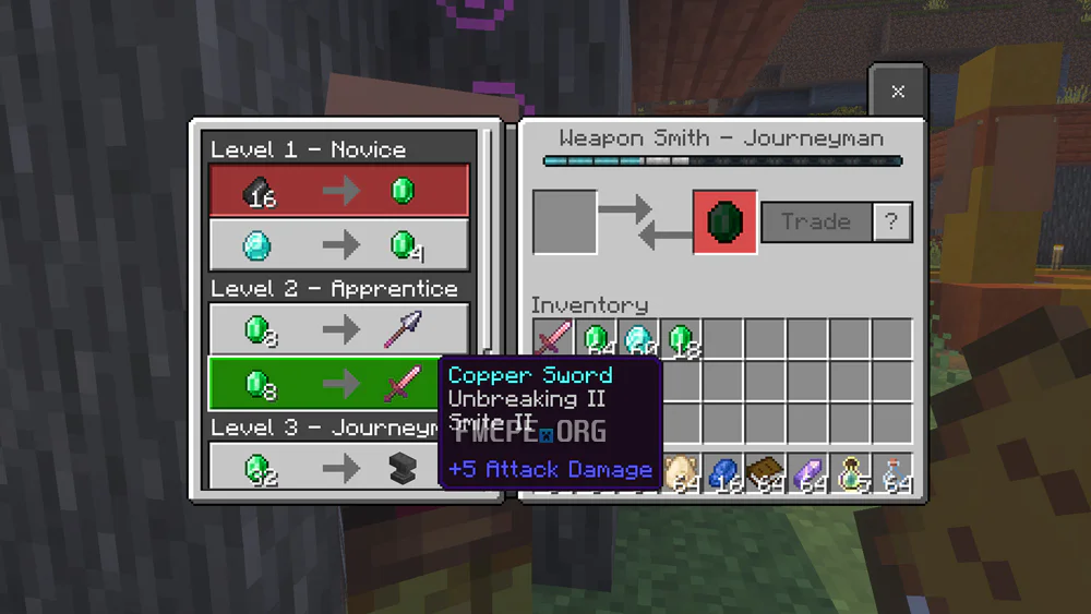 Get better deals with villager trades