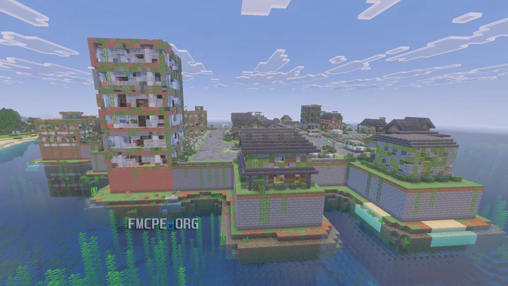 Odd deserted city generation in the ocean