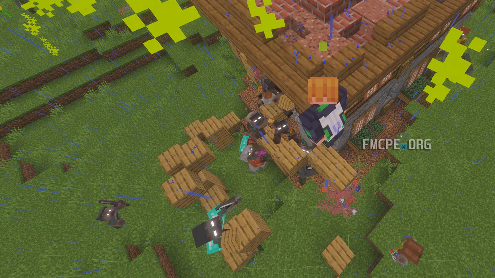 Zombies placing blocks