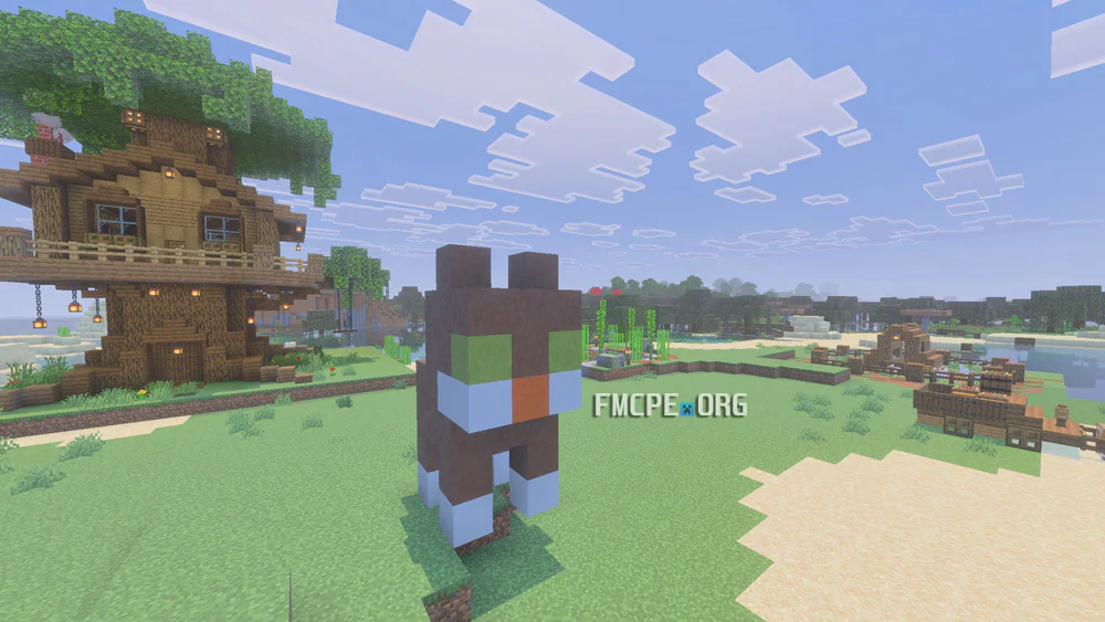 Cat Statue and Treehouse