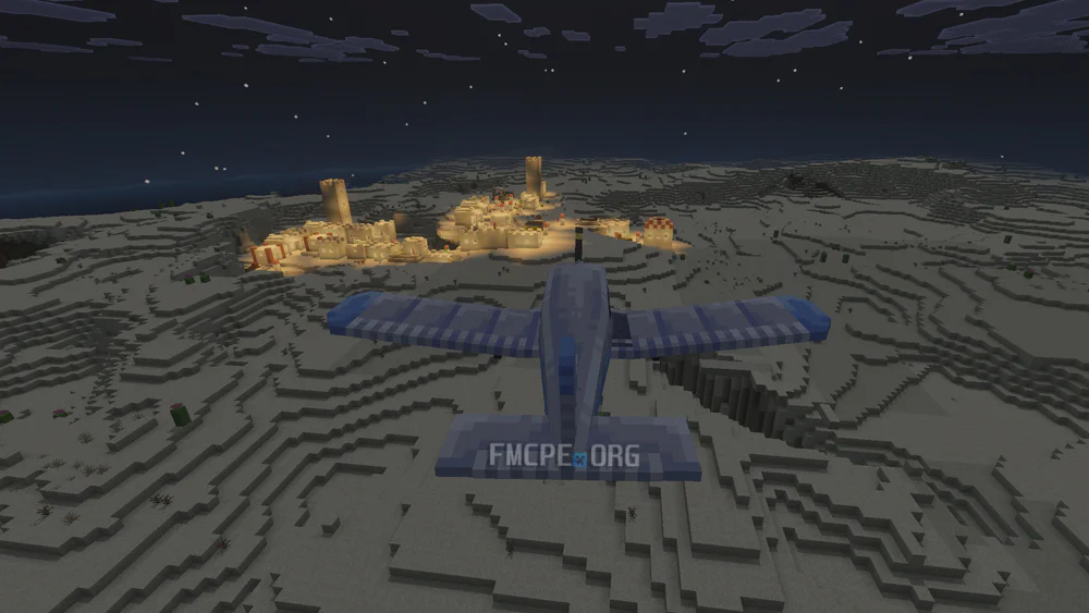 Flying a plane into the night