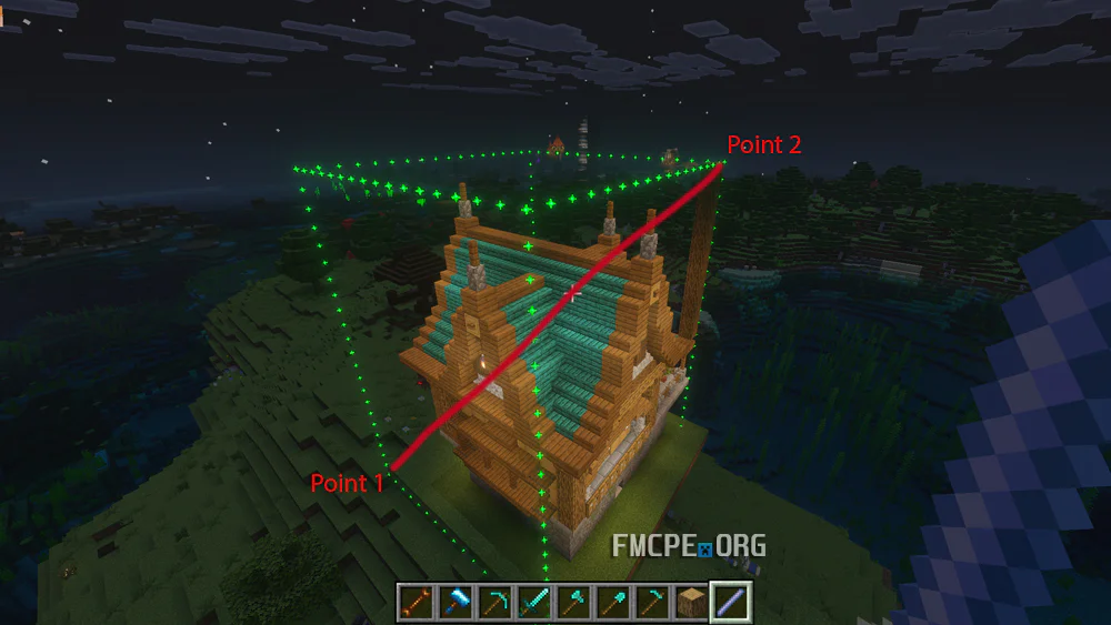 Selected two points