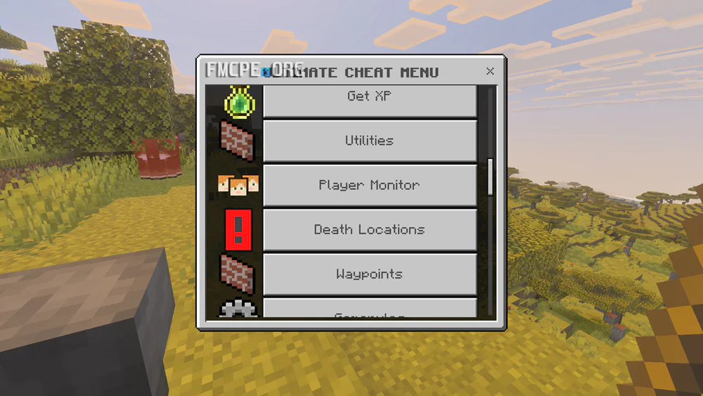 Cheat menu