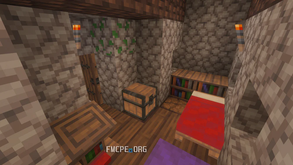 Medieval interior with pixel perfection
