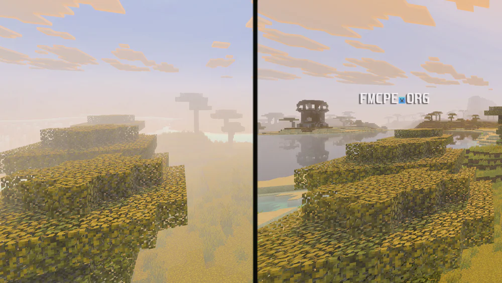 Before (Left), No fog (Right)