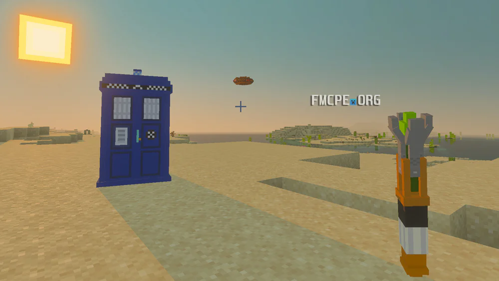 Tardis and Sonic Screwdriver in Minecraft
