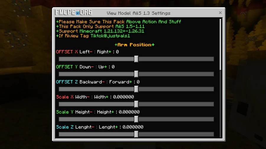 View Model Settings